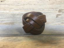 Double Plaited Light Brown Leather Scout Woggle