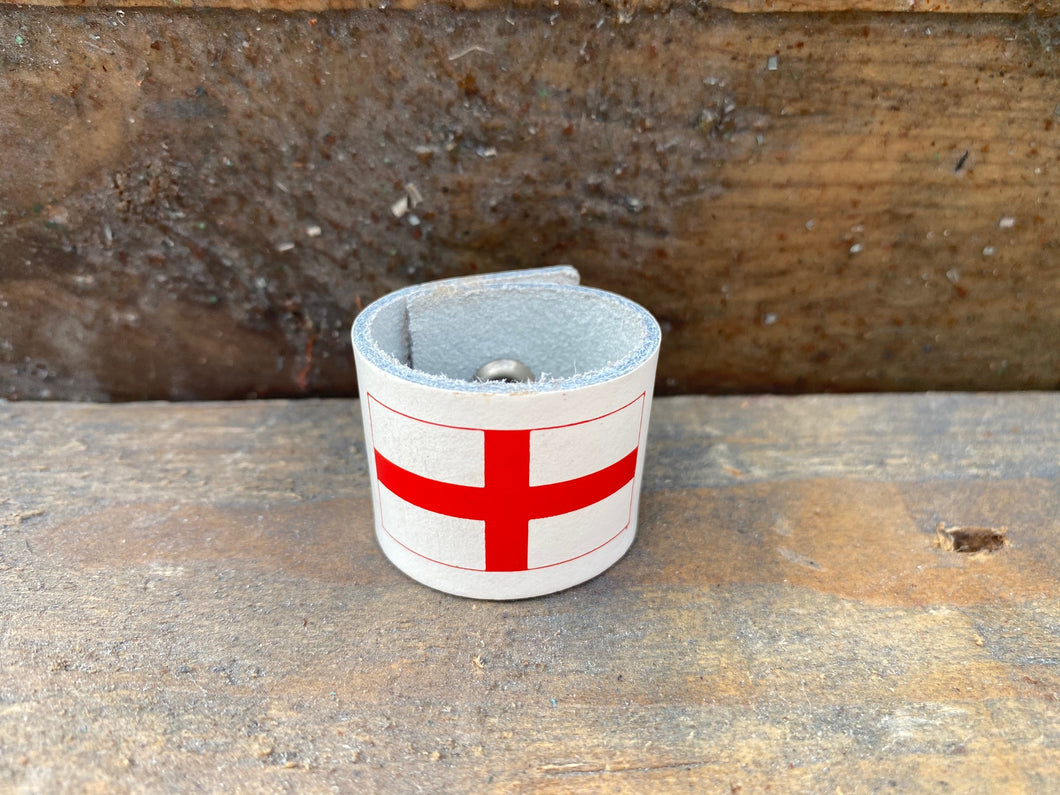ST GEORGE CROSS SCOUT WOGGLE | LEATHER UK SCOUT ASSOCIATION SCOUT WOGGLE| FREE P&P