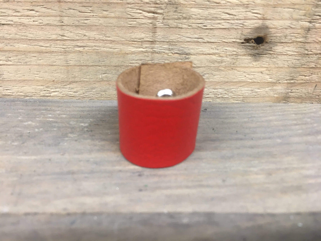 The Woggle Makers Scout Woggle Red 20p Biodegradable Leather Woggles - 100% genuine Leather Loop Scout Woggles