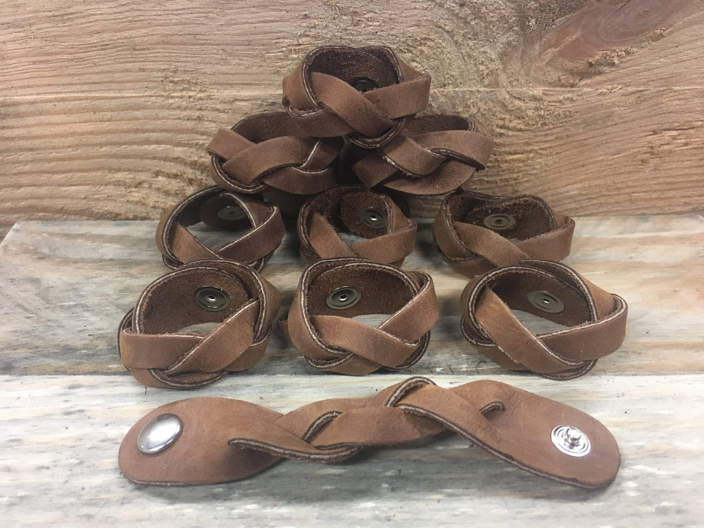 Handmade Plaited Leather Scout Woggle packs Pack of 10 Child's Scout