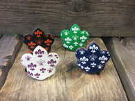 The WoggleMakers Scout Woggle Leather Scout Woggle - Fun Fluer De Lis Scout Woggle - £2.50 FREE P&P