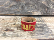 The WoggleMakers Scout Woggle Red Cub Scout Leather Woggle - Leather Cub Scout Woggle with gold print -£1.50 FREE P&P