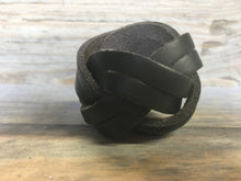 Double Plaited Dark Brown Leather Scout Woggle