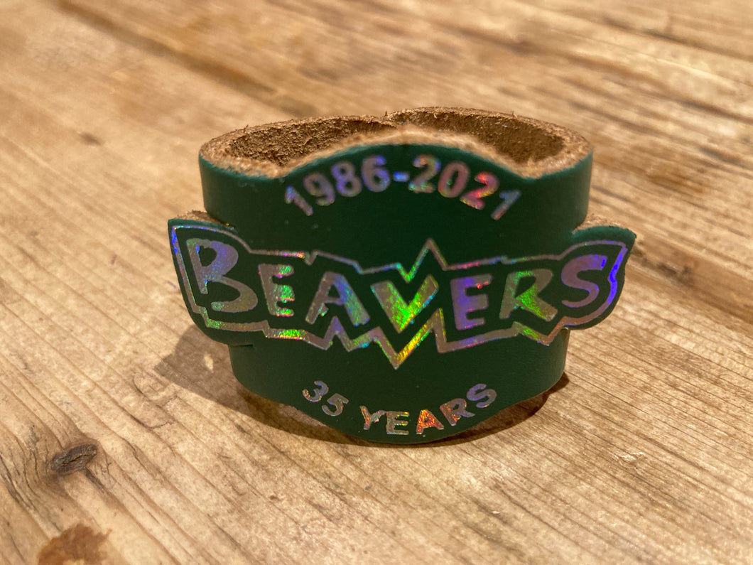 Leather 3D Beaver Scout Woggle | Limited Edition Beaver Scout 35 Years Woggle UK | £2.50 FREE UK P&P