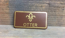 The WoggleMakers Scout Name Badge Personalise Your Own Leather Scout Pin Badge - Made to Order Scout Name Badges - FREE P&P