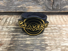 The WoggleMakers Scout Woggle Black Beaver Scout Leather Woggle - Fun Beaver Scout Woggle with gold print - £2.50 FREE P&P