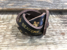 The WoggleMakers Scout Woggle Leather Beaver Scout Woggle - Plaited & Gold Printed Beaver Scout Leather Woggle - Free P&P