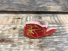 The WoggleMakers Scout Woggle Red Beaver Scout Woggle - Running Beaver Leather Scout Woggle - £1.50 FREE P&P