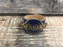 The WoggleMakers Scout Woggle Royal Blue Beaver Scout Leather Woggle - Fun Beaver Scout Woggle with gold print - £2.50 FREE P&P