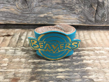 The WoggleMakers Scout Woggle Turquoise Beaver Scout Leather Woggle - Fun Beaver Scout Woggle with gold print - £2.50 FREE P&P
